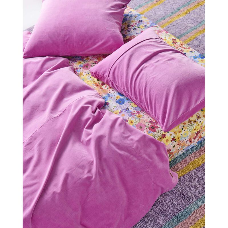 Kip&Co Super Pink Velvet Pillowcases 2P Std Set image number 1